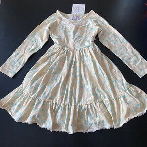 NWT Girl August Oatmeal Floral Dress